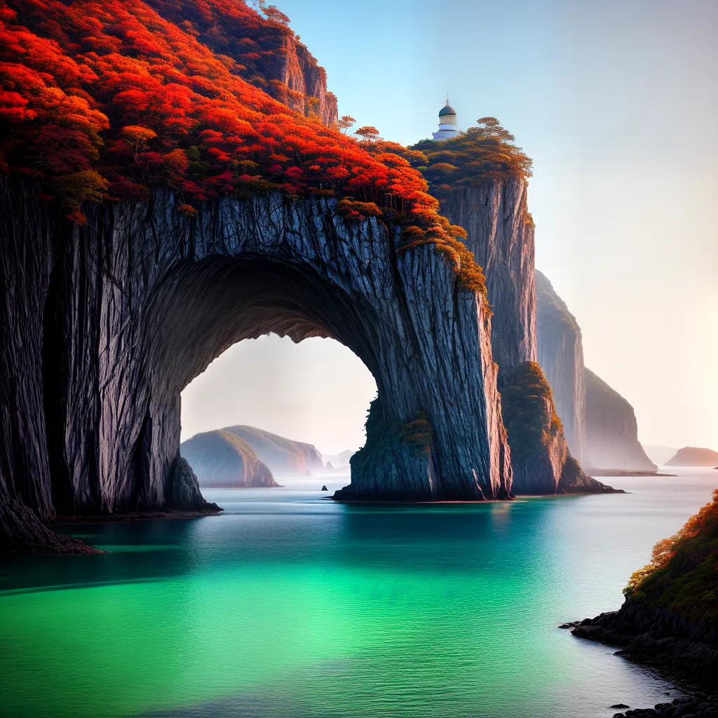 Fotos pintura onirica paisagem ilhas flutuantes