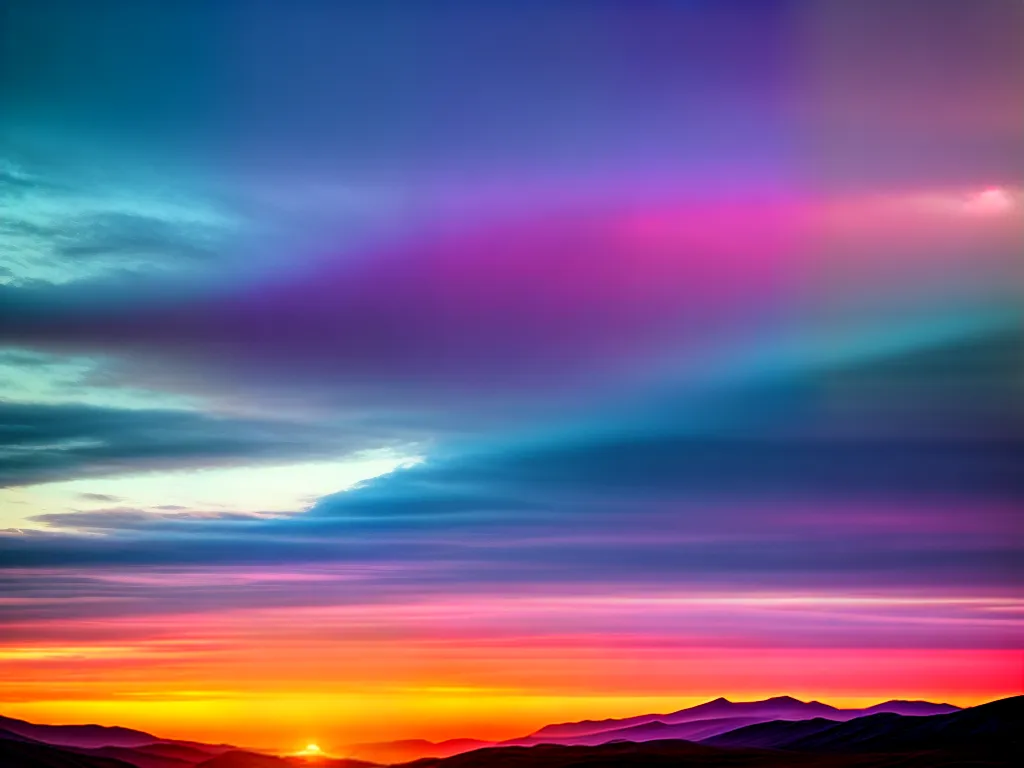 Fotos pintura paisagem sonhadora cores vibrantes