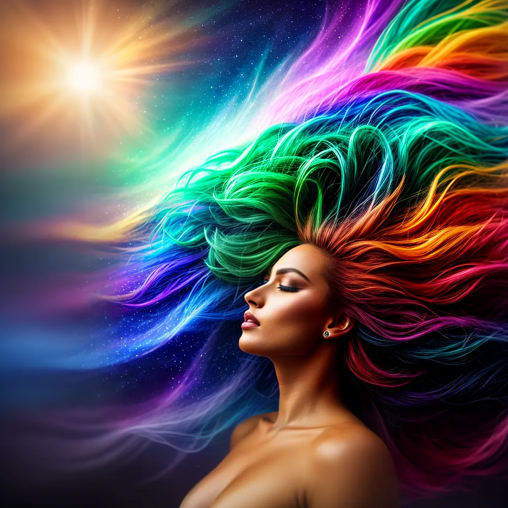 Fotos pintura sonho colorido surreal 1