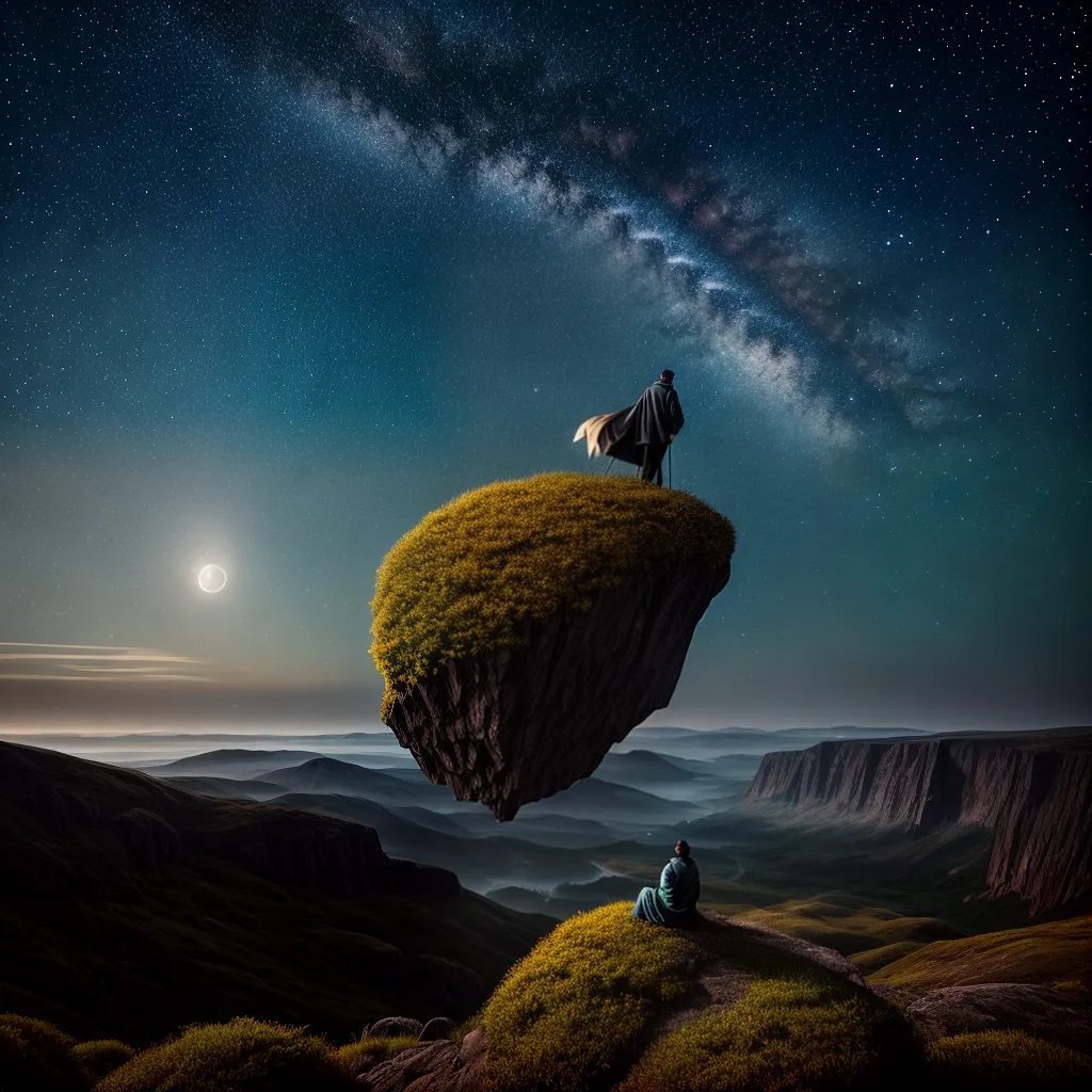 Fotos pintura sonho estrelas lua sereno