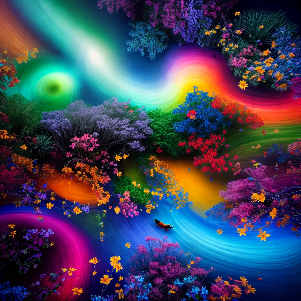 Fotos pintura sonho mistico cores criaturas