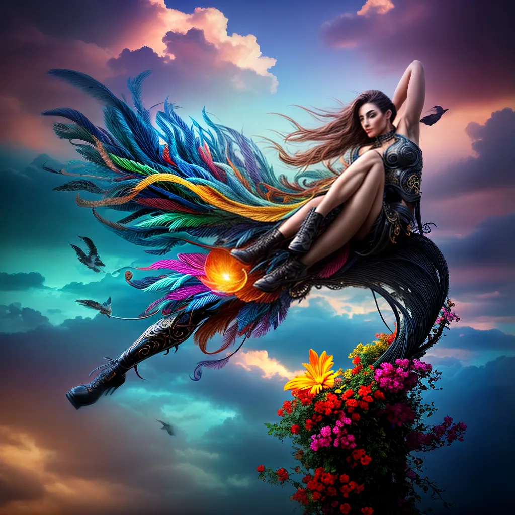 Fotos pintura sonho surrealista vibrante