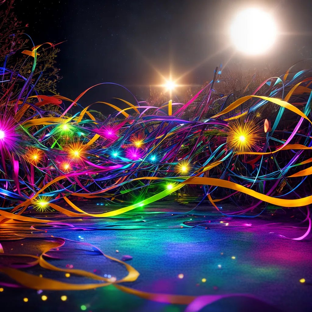 Fotos pintura sonhos estrelas fitas coloridas
