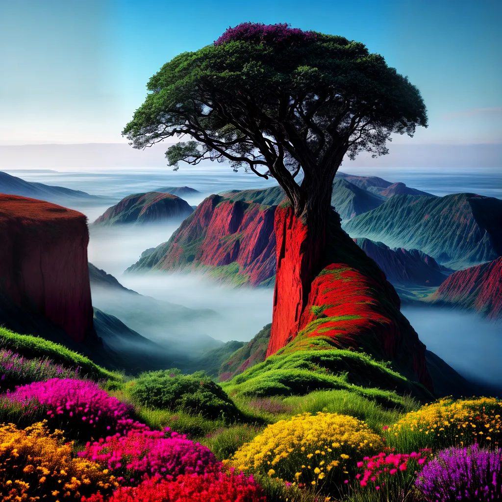 Fotos pintura surreal paisagem sonho