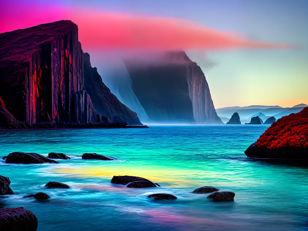 Fotos pintura surrealista cores vibrantes