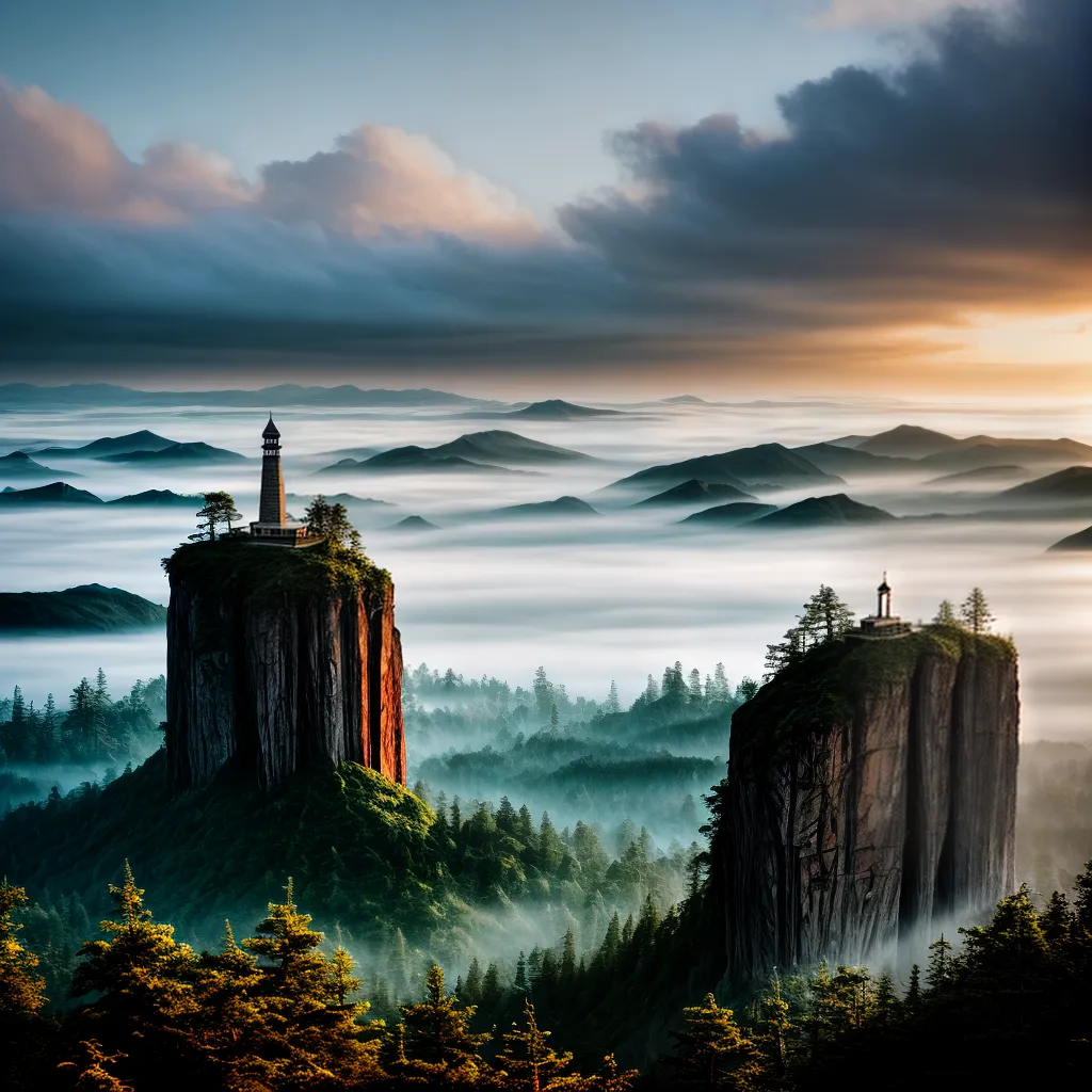Fotos plataforma sonhos misterio nuvens