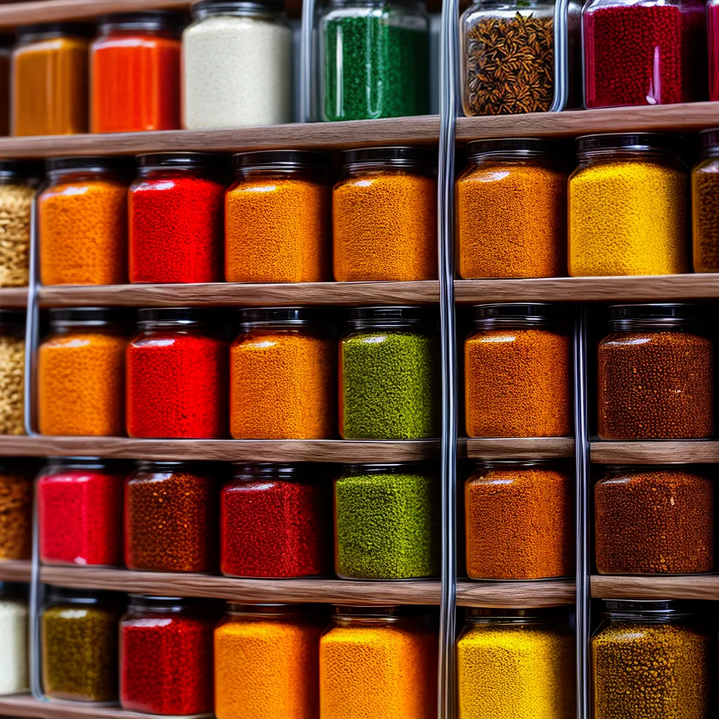 Fotos poder especiarias coloridas