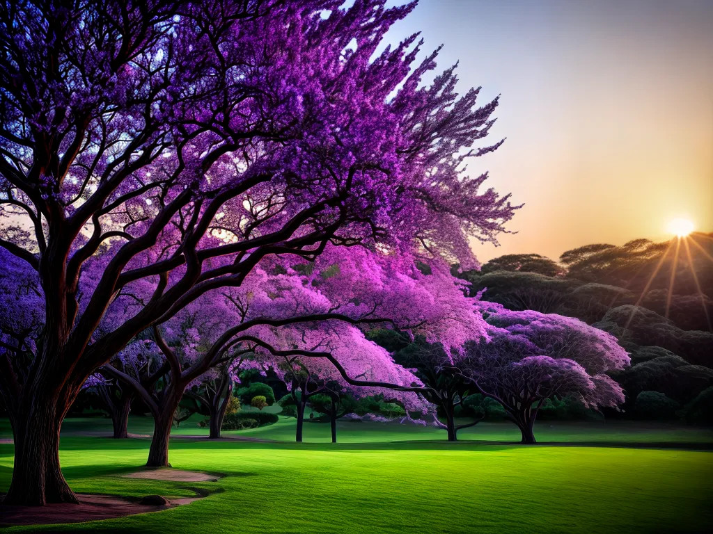 Sonhar com Jacarandá: Descubra o seu Significado 2 Fotos por do sol jacaranda flores