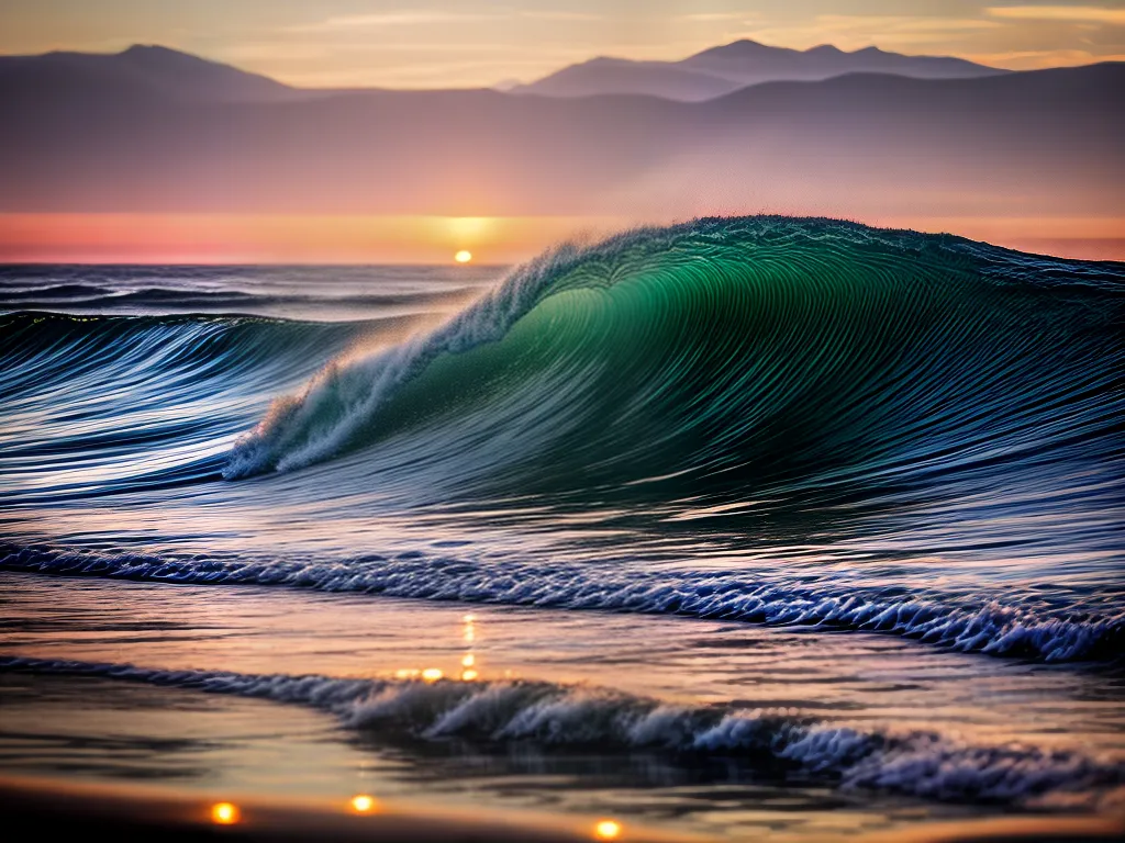 Fotos por do sol praia ondas misterio