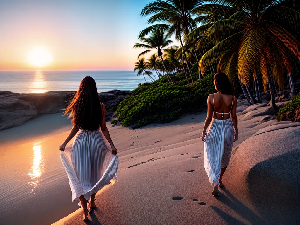 Descubra o Significado de Sonhar com Viagens Exóticas 5 Fotos por do sol praia palmeiras solidao