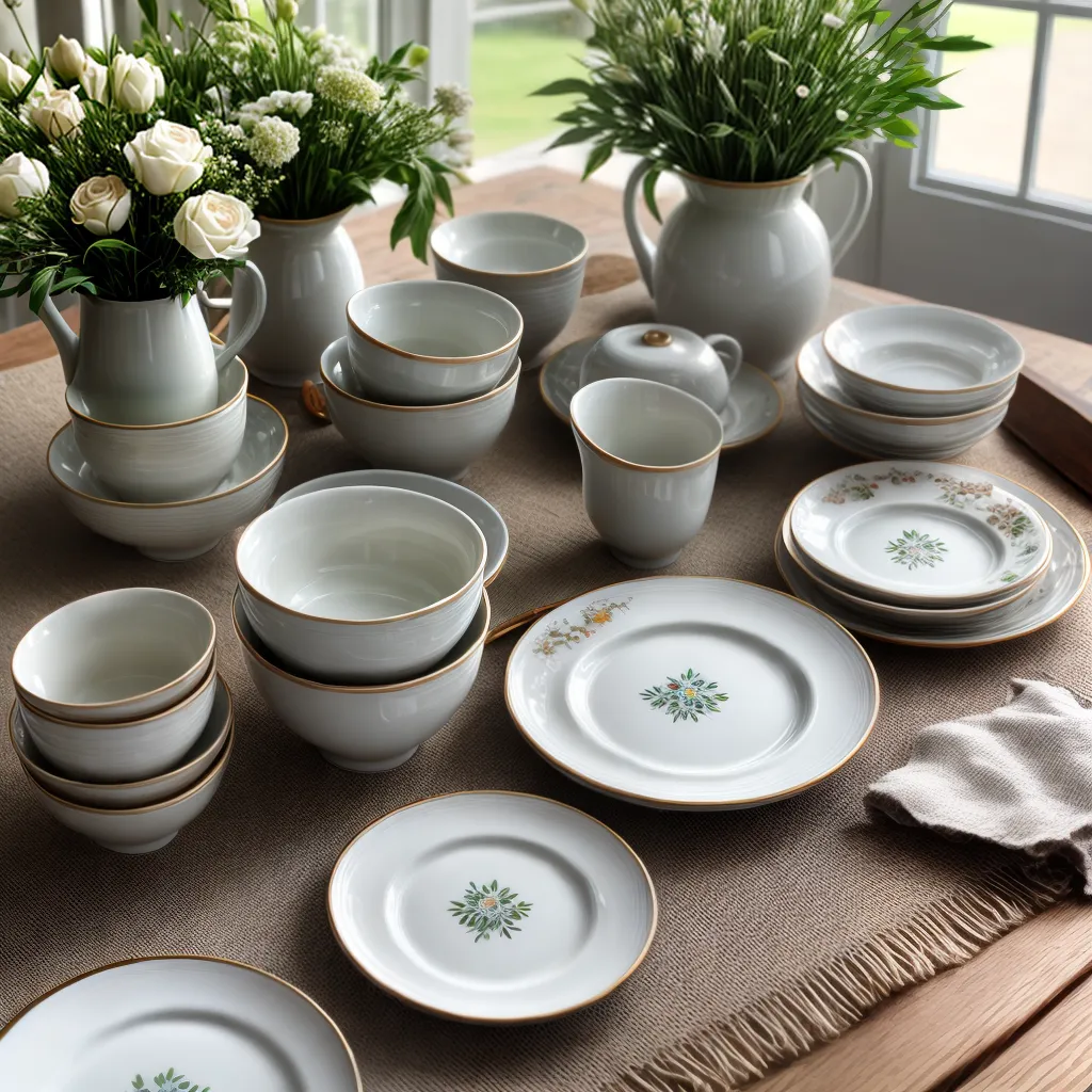 Fotos porcelana rural elegancia simplicidade