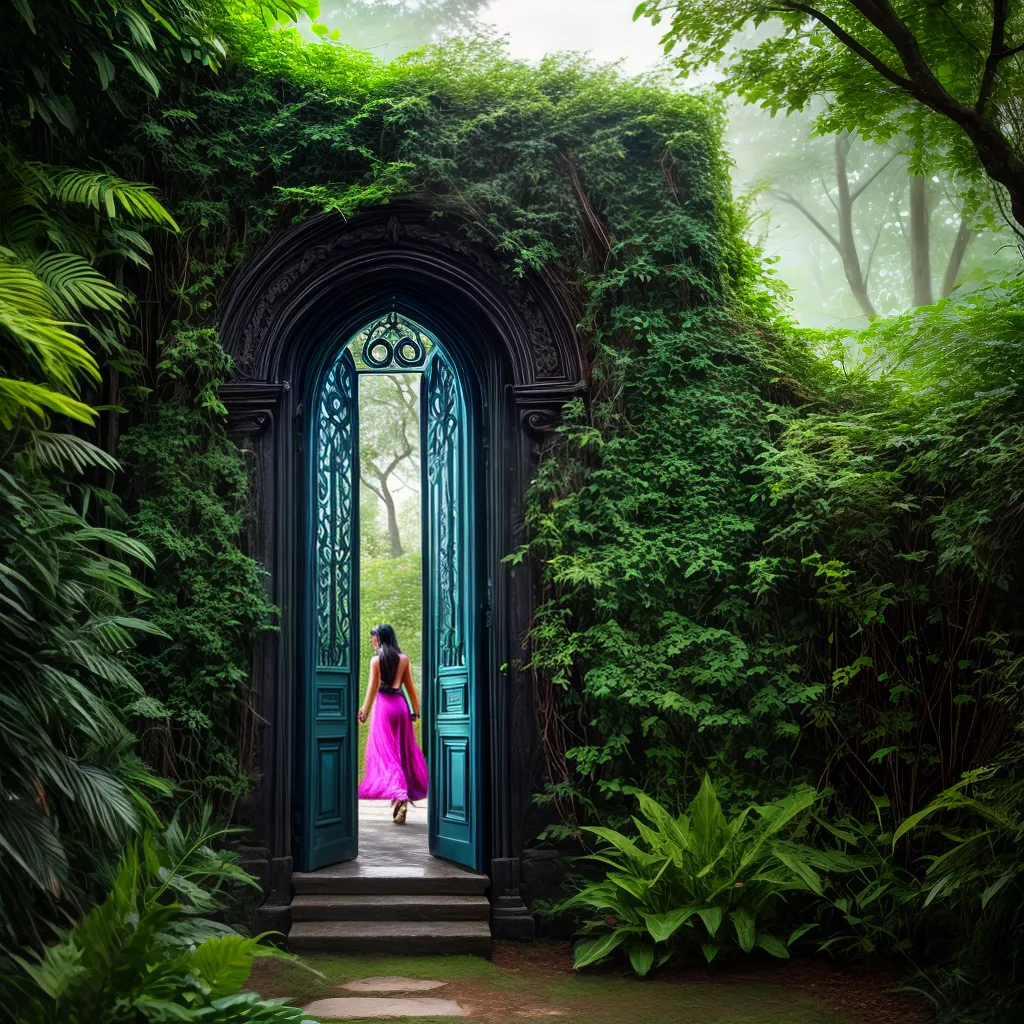 Fotos portal floresta misterio simbolos criaturas