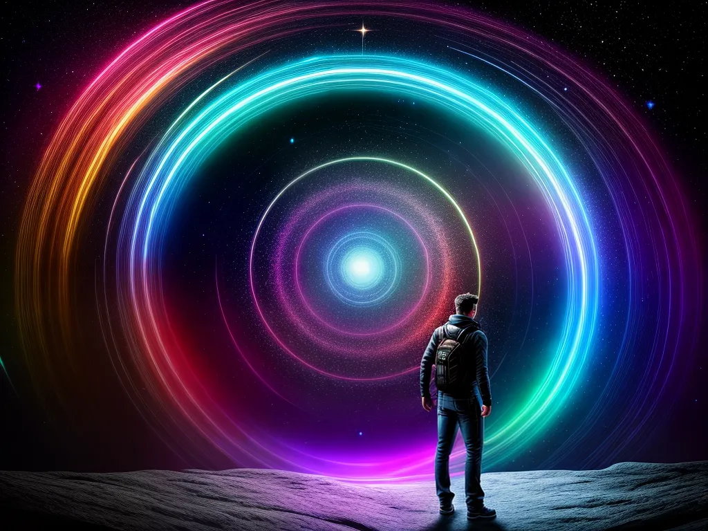 Fotos portal mistico vibrante universo sonhos
