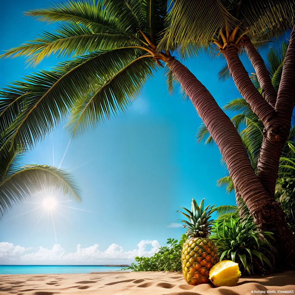Descubra Agora o Significado dos Seus Sonhos com Abacaxi 3 Fotos praia abacaxi dourado flores tropical