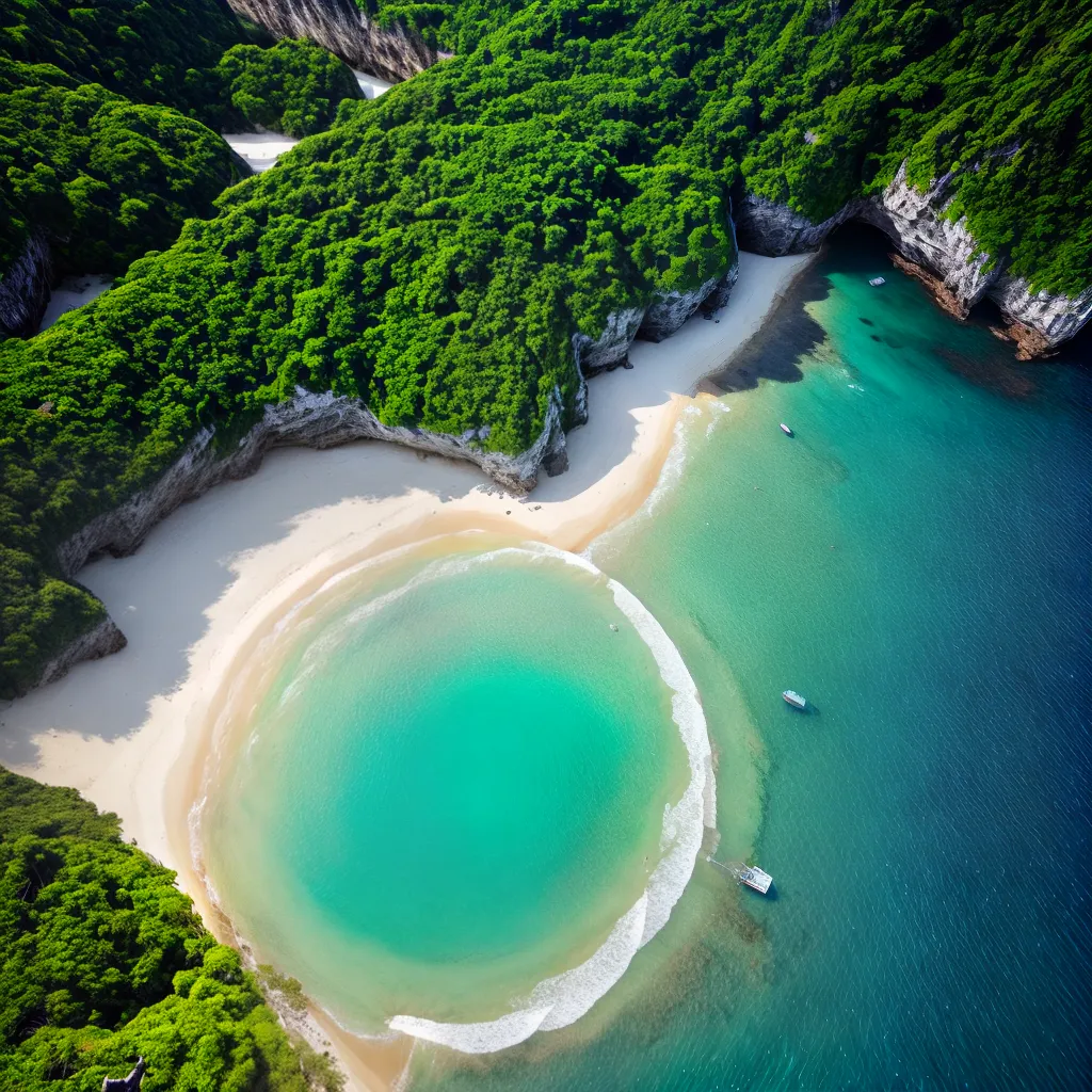 Qual É o Significado de Sonhar com Praias Secretas? 3 Fotos praia escondida aerea azul verde