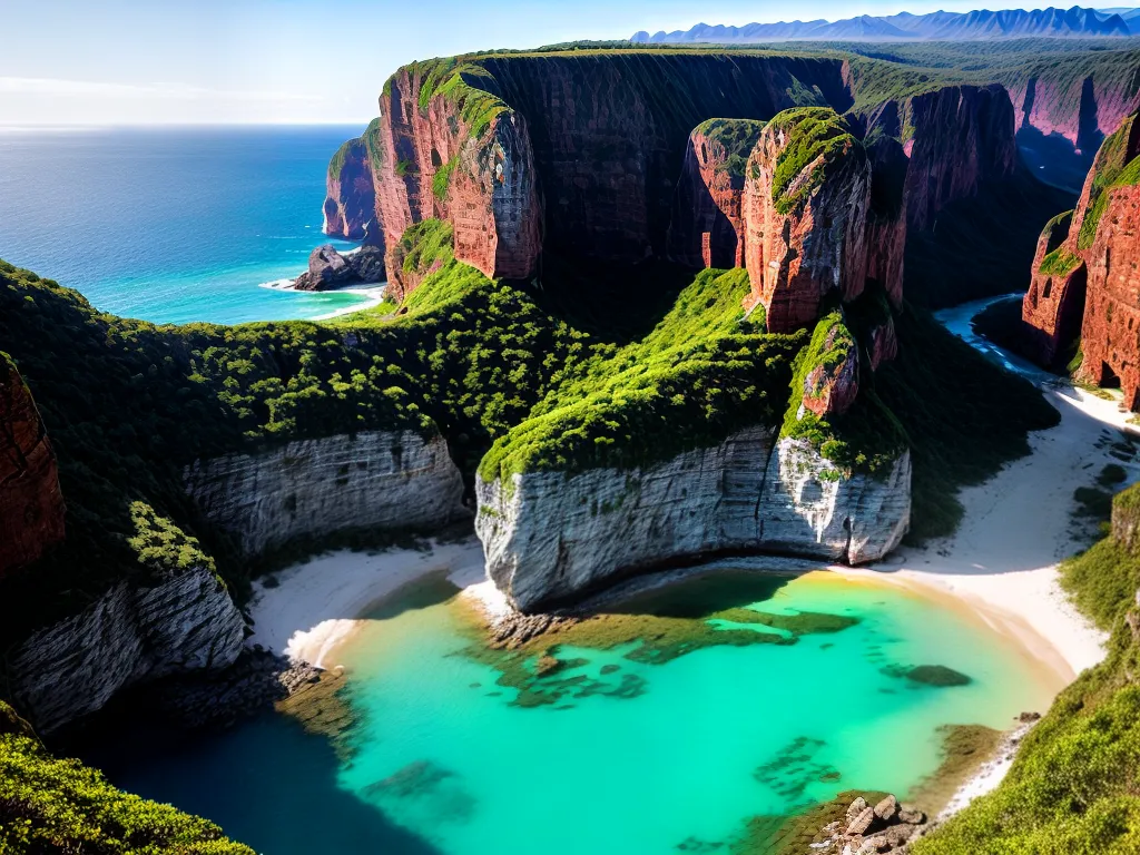 Fotos praia escondida cliffs aguas turquesa 6