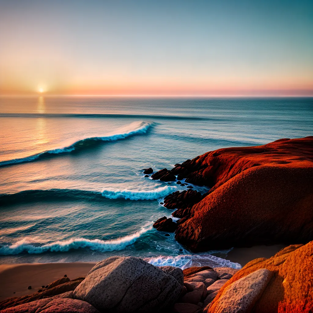 Sonhar com o Mar: A Simbologia das Águas dos Sonhos 3 Fotos praia por do sol ondas calmia