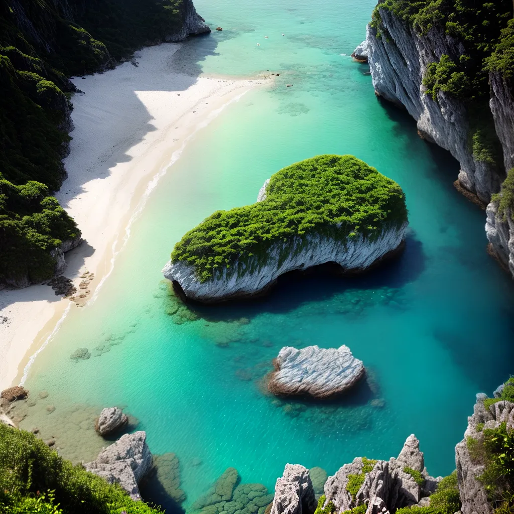 Fotos praia secreta cliffs aguas turquesa