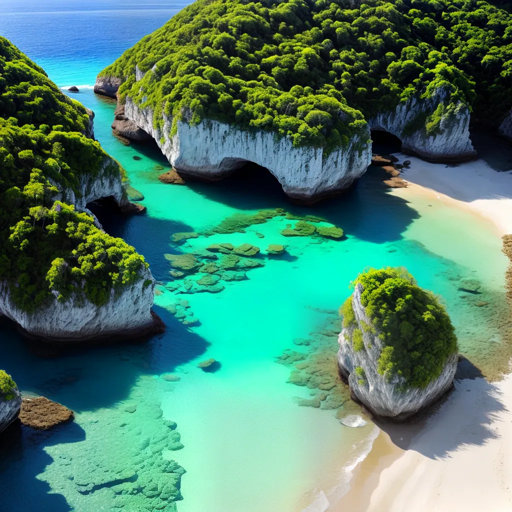 Fotos praia secreta turquesa aventura