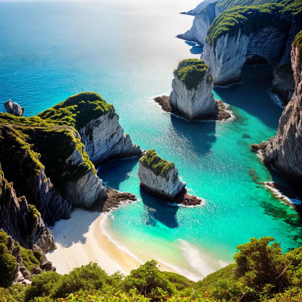 Descubra o Significado dos Sonhos com praia secreta: Um guia completo 2 Fotos praia turquesa natureza cliffs por do sol