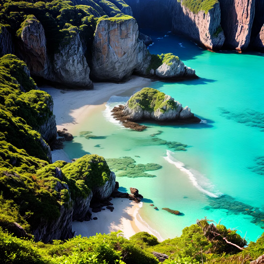 Significado de Sonhar com Praias Secretas e Delícias Geladas 2 Fotos praia turquesa natureza umbrella sorvete