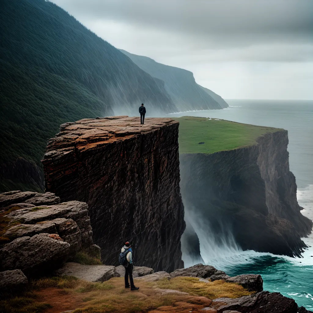 Fotos premonicao tempestade oceano cliff