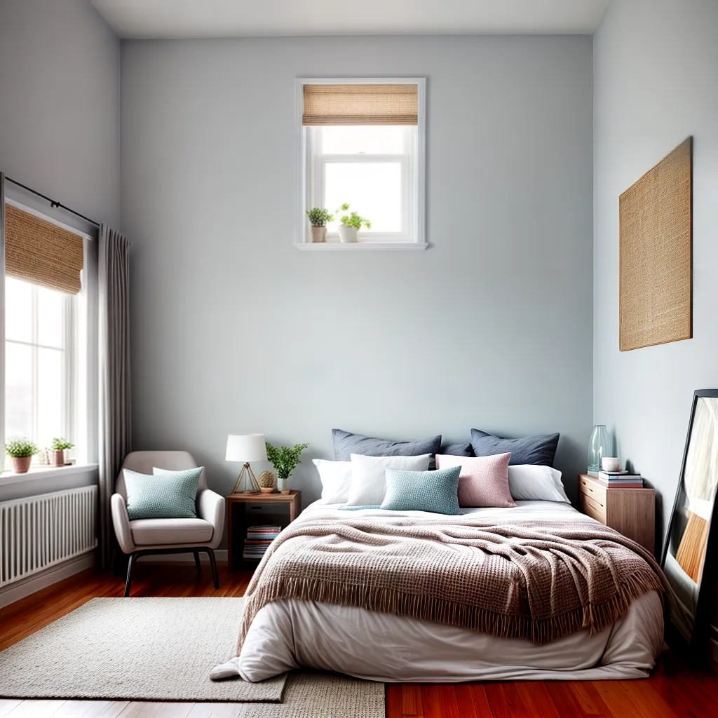 Fotos quarto acochoante tons pastel livros