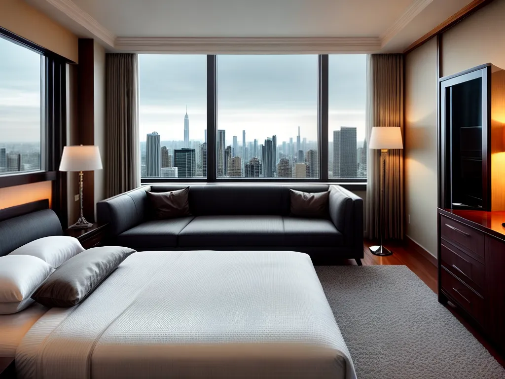 Fotos quarto luxuoso vista panoramica cidade