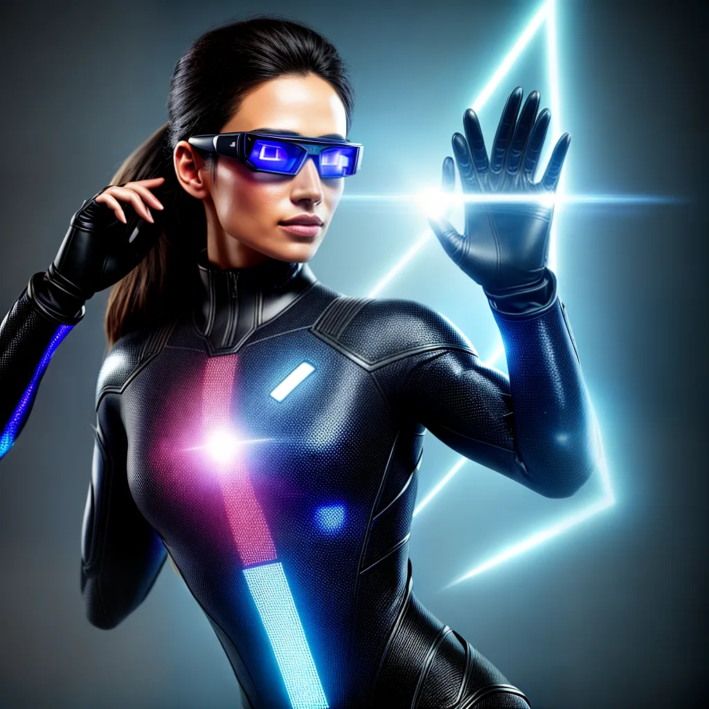 Fotos realidade aumentada futurista toque holograma