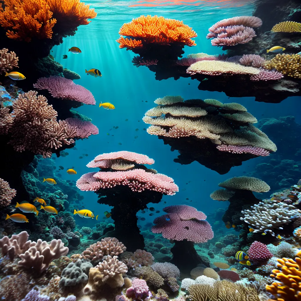 Fotos recife coral peixes biodiversidade