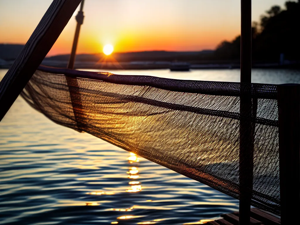 Desvende os Mistérios: Qual o Significado de Sonhar com uma Rede de Pesca? 3 Fotos rede pesca por do sol 2