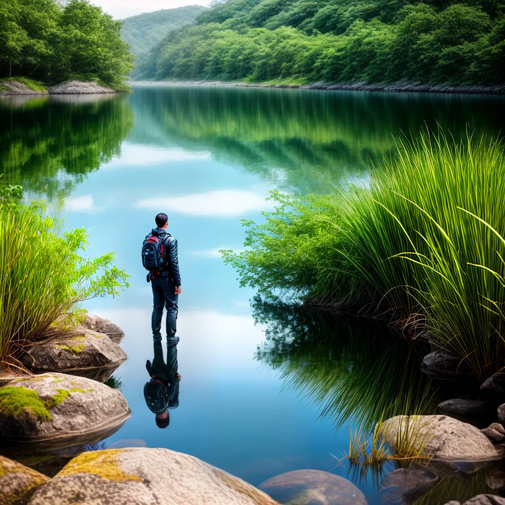 Fotos reflexo lago flor arvore tranquilidade