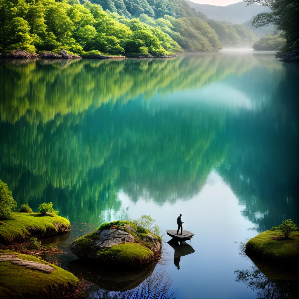 Fotos reflexo lago sereno sonhos agua