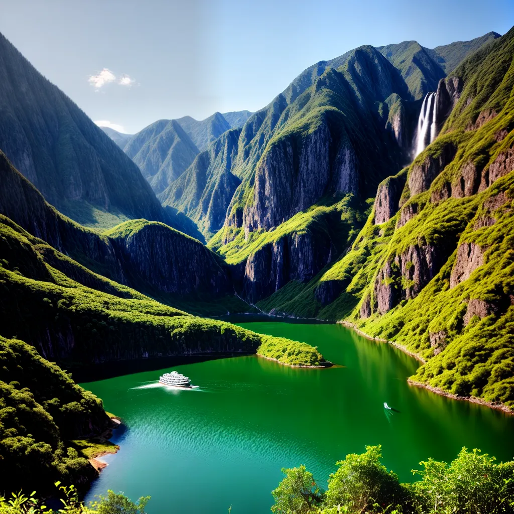 Fotos represa natureza montanhas sustentabilidade