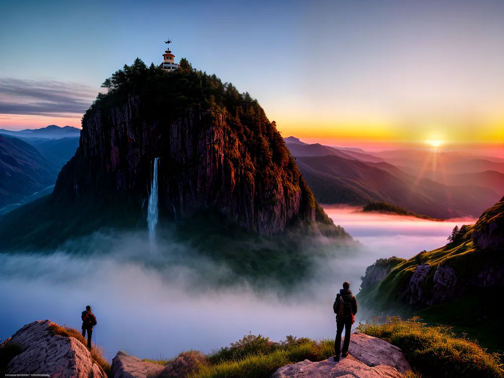 Fotos ressurgimento silhueta cascata brilho