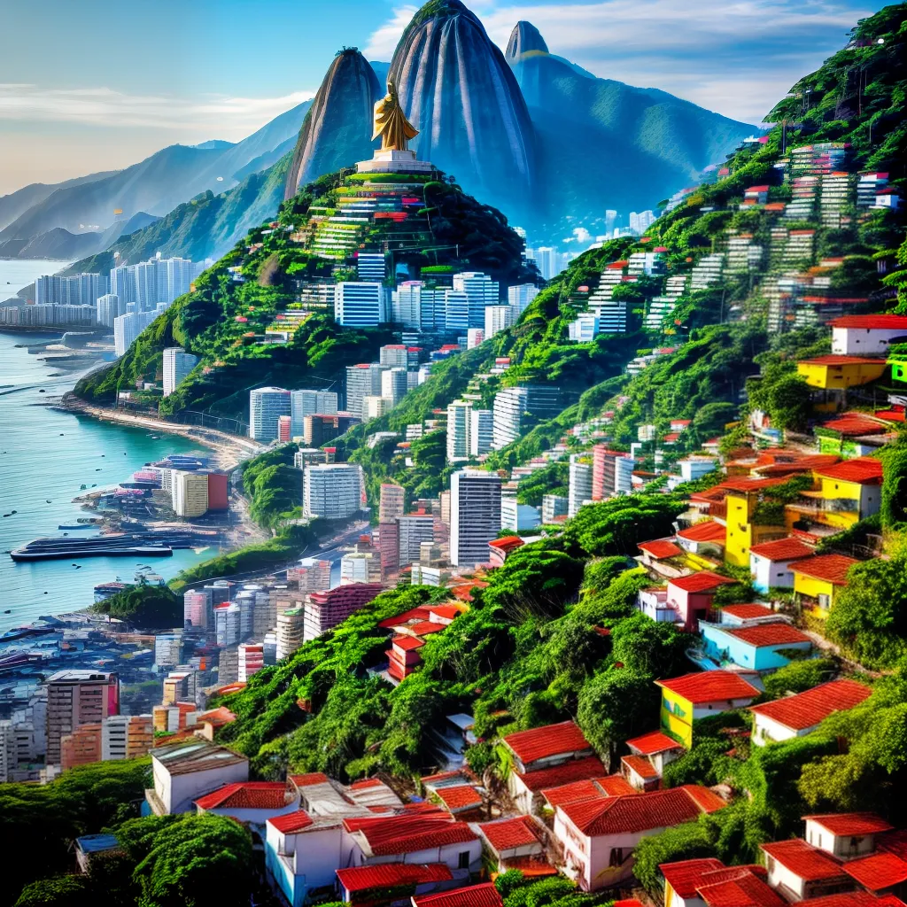Fotos rio neighborhood vibrant streets christ redeemer