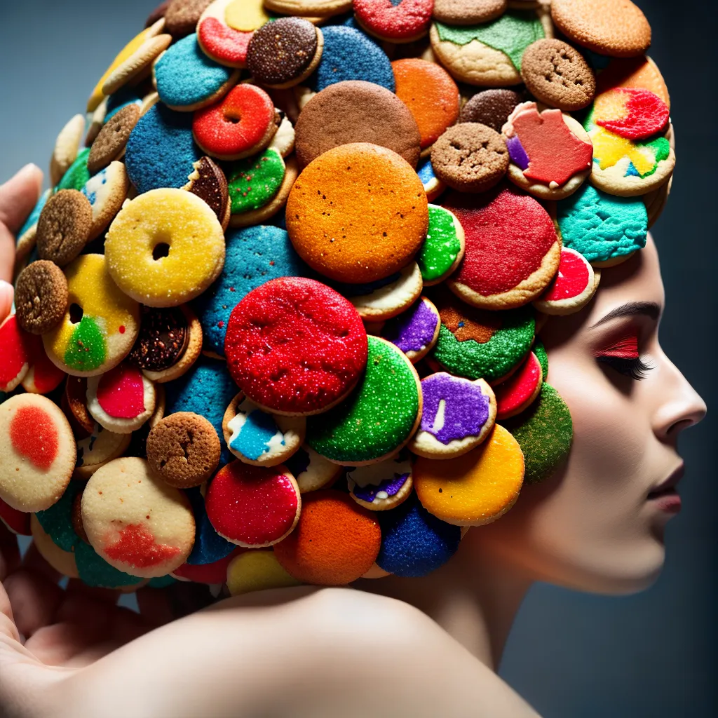 Descubra o Significado de Sonhar com Face e Cookies Costurados 4 Fotos rosto biscoitos coloridos conexao sonhos