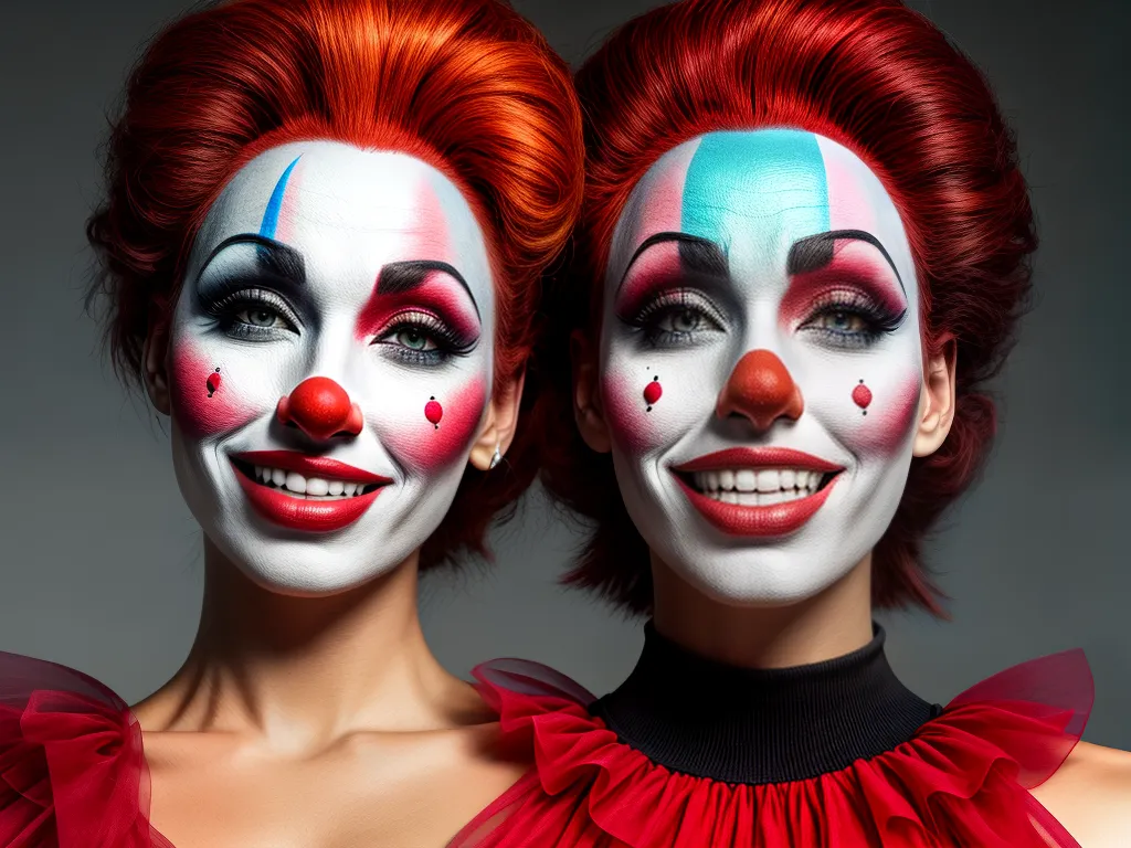 Fotos rosto clown colorido misterio