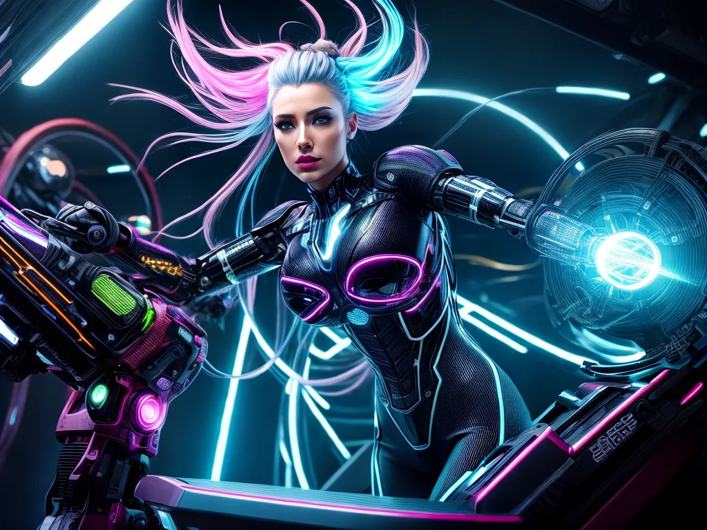 Fotos salao cabelo futurista robotico