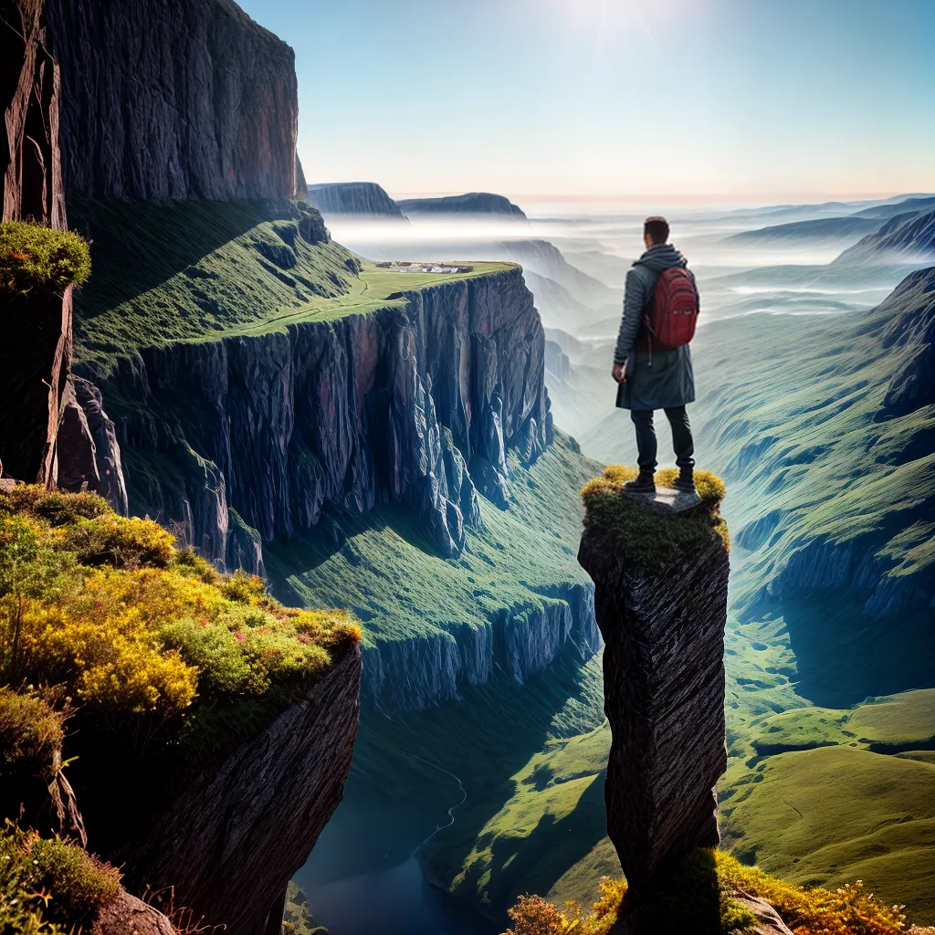 Fotos salto coragem paisagem perspectiva