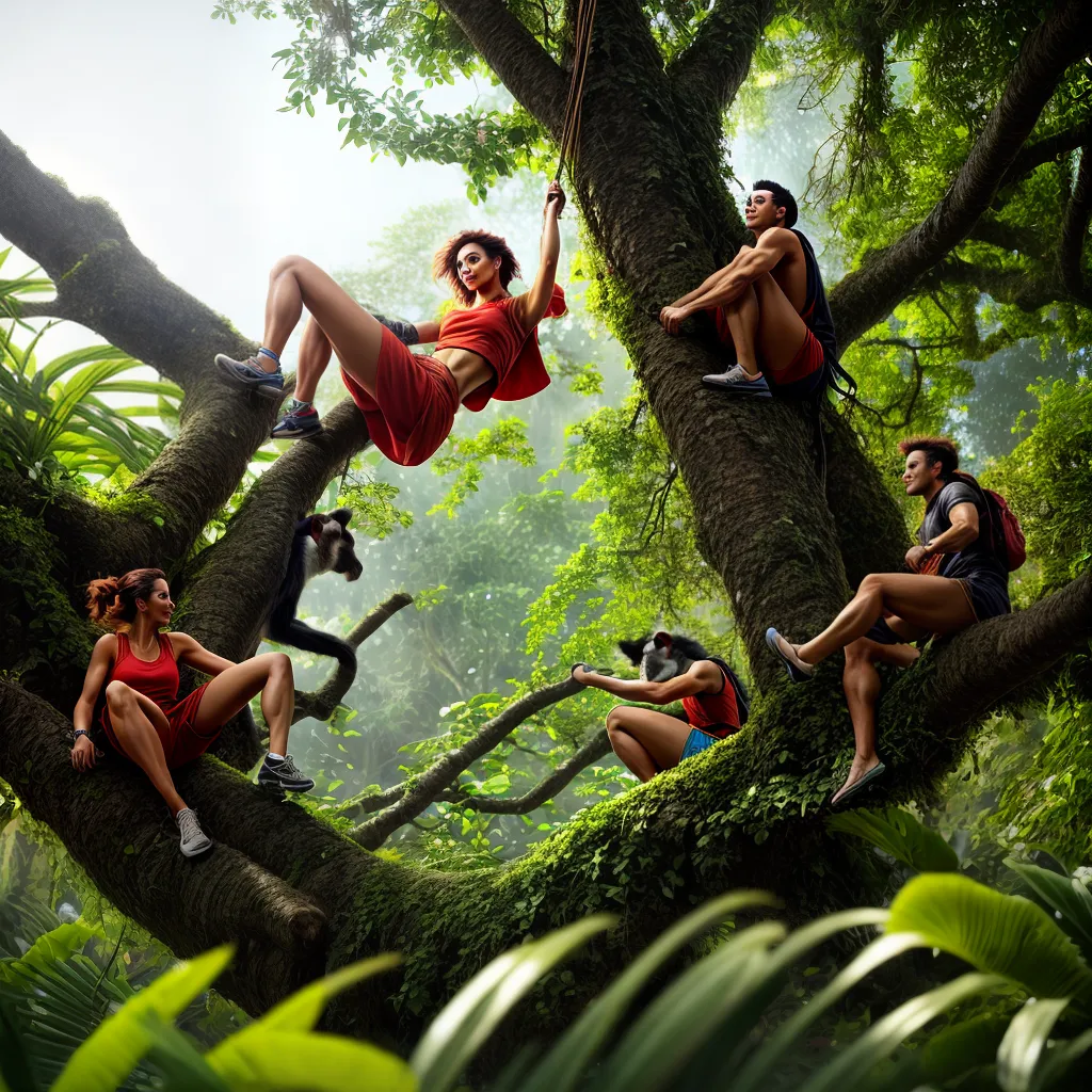 Fotos selva macacos brincalhoes aventura 2