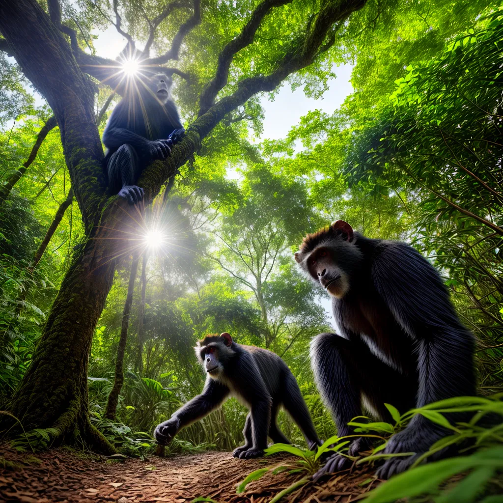 Fotos selva macacos brincalhoes natureza
