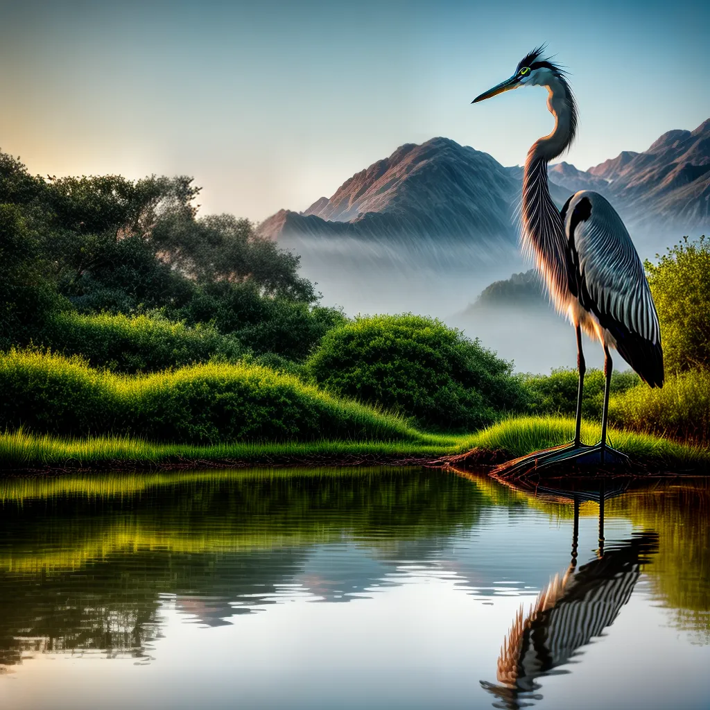 Fotos serenidade garca formigas equilibrio
