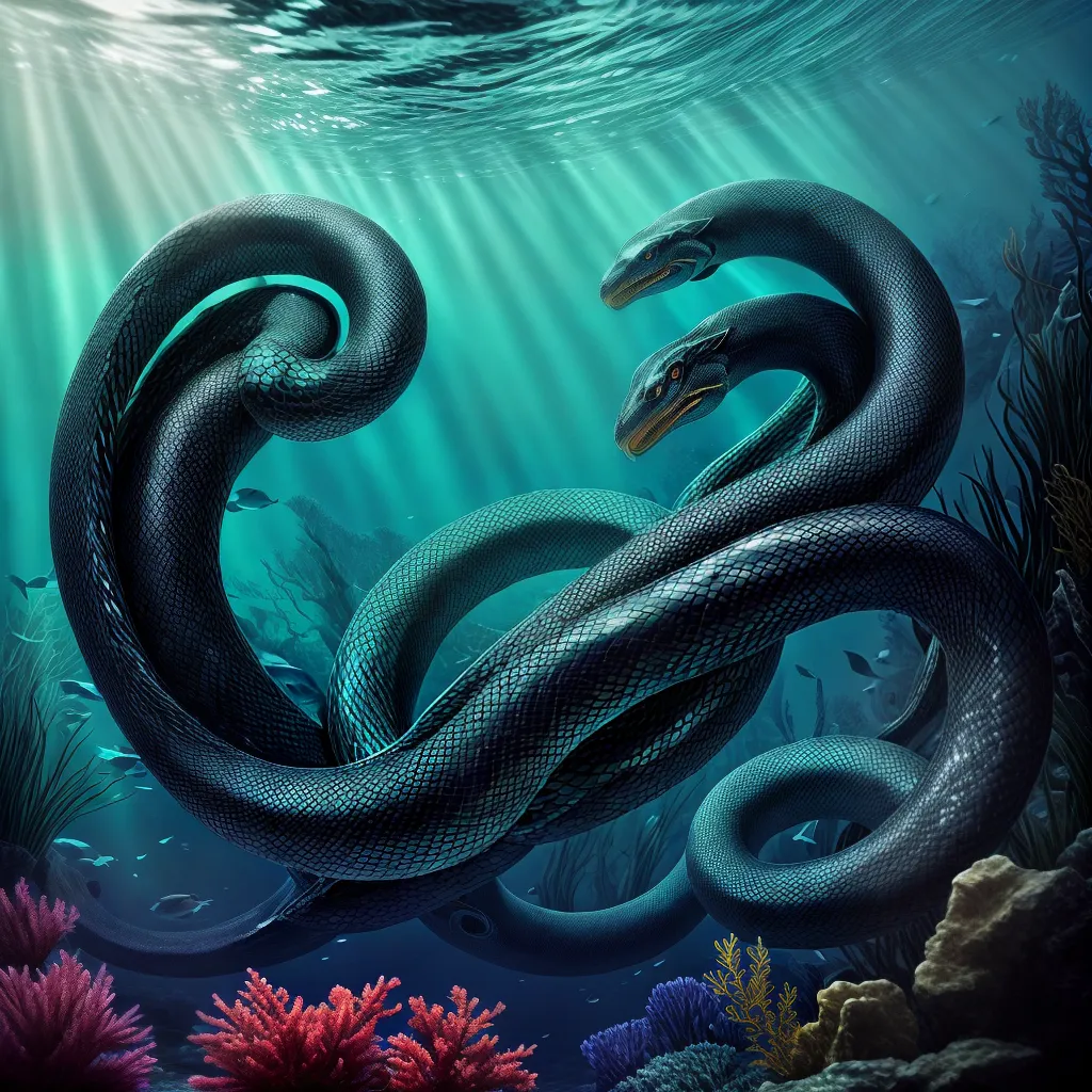Fotos serpentes submersas misterio