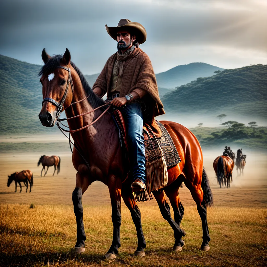Fotos sertanejo cowboy cavalos savana
