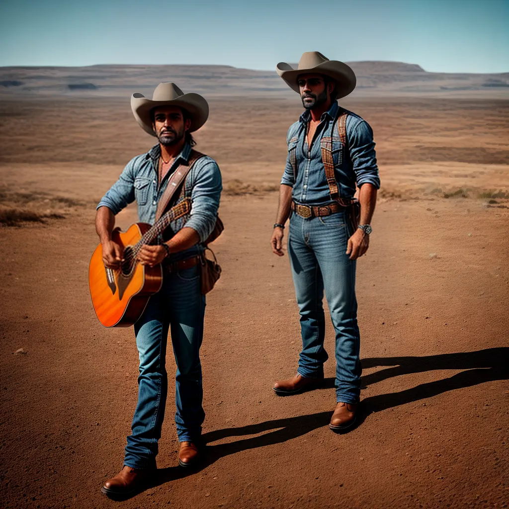 Fotos sertanejo solitario guitarra paisagem sertao