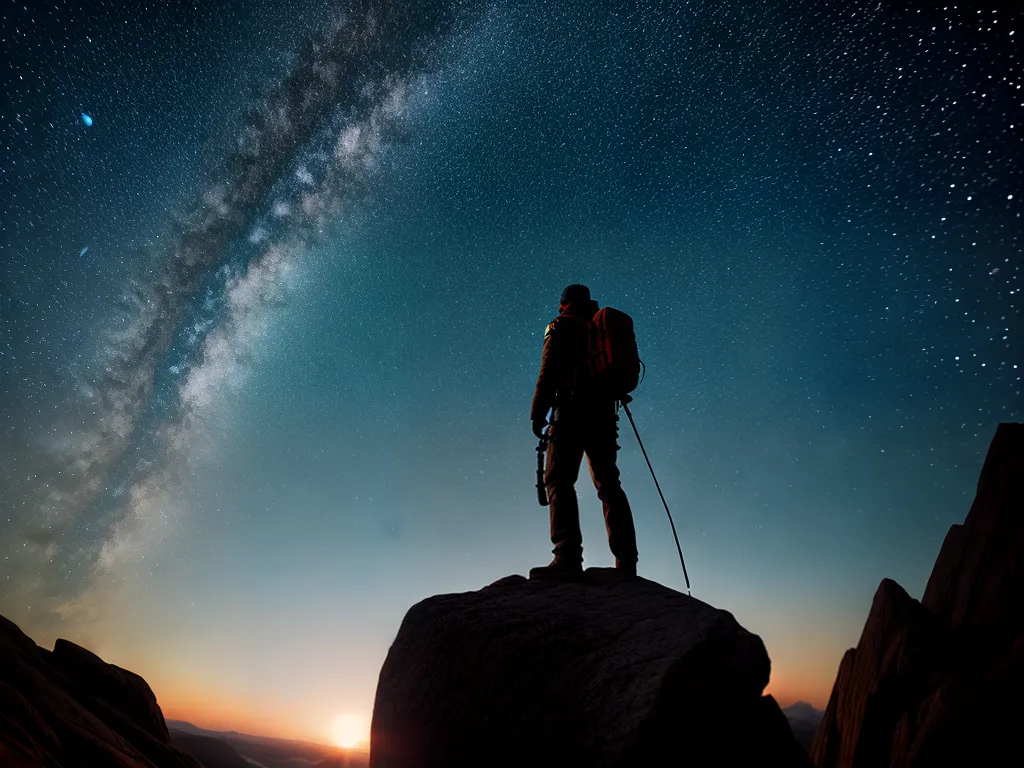 Desvendando o Significado de Sonhar com uma Tropa 4 Fotos silhueta pessoa montanha ceu estrelas