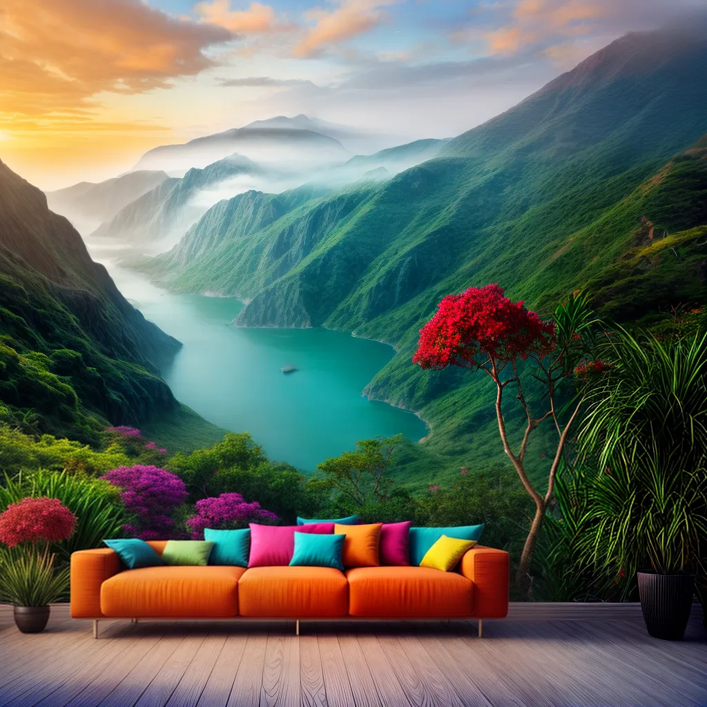 Fotos sofa surreal sonhos colorido