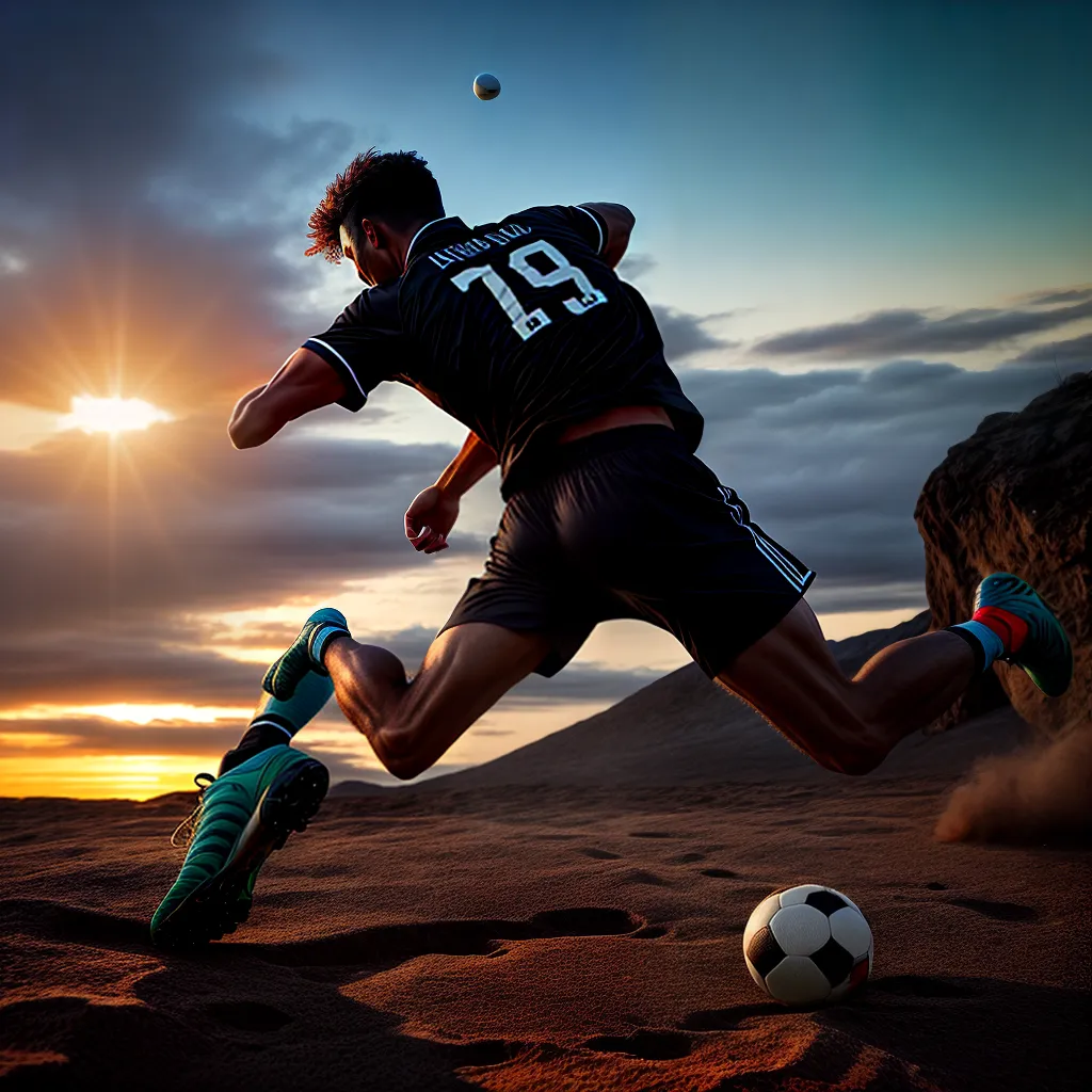 Descubra o Significado dos Sonhos com o Goleador Implacável 4 Fotos sonhador chute futebol silhueta