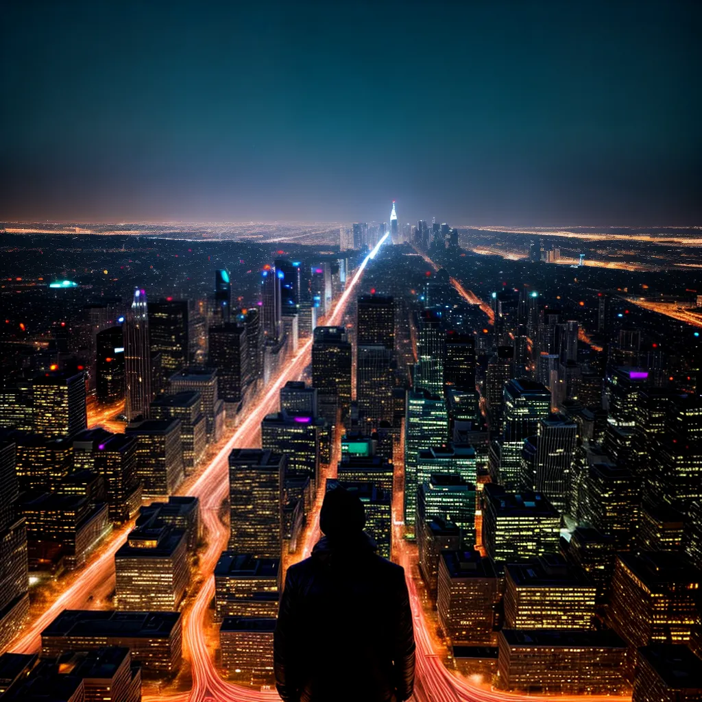 Fotos sonhador cidade noturna estrelas
